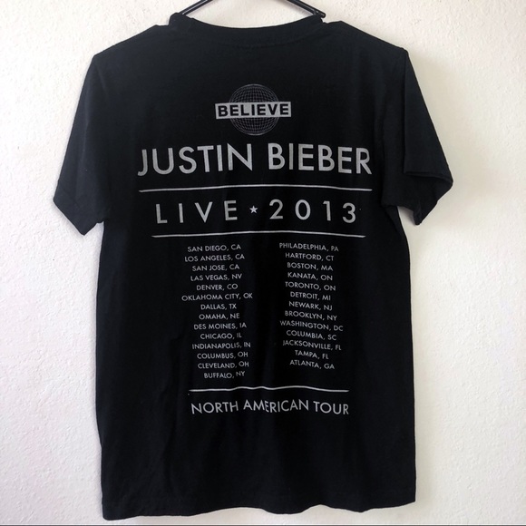 Justin Bieber 2012 2013 Believe Concert T-SHIRT D7 - Picture 2 of 4